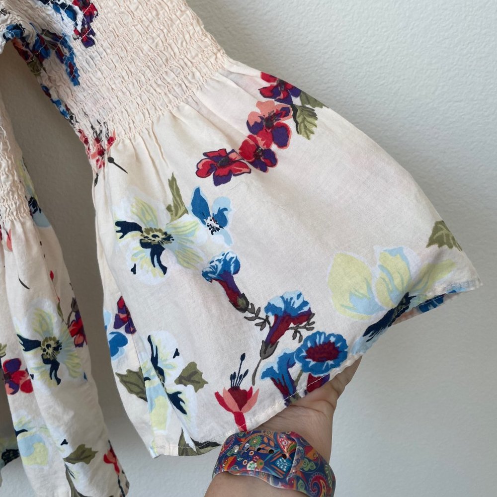 Jane & Delancey Smocked Floral Boho Baby Doll Top - Picture 6 of 10